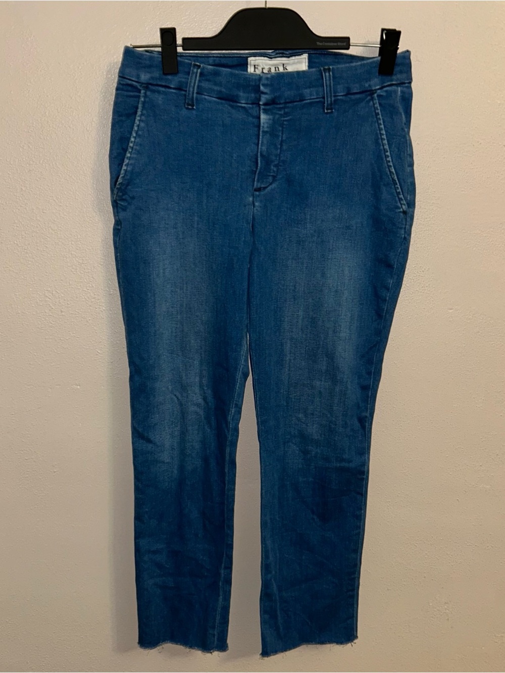 Frank & eileen wicklow raw hem chino jeans crop classic blue preppy - Picture 2 of 4